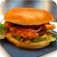 Purple Pepper Chicken Burger